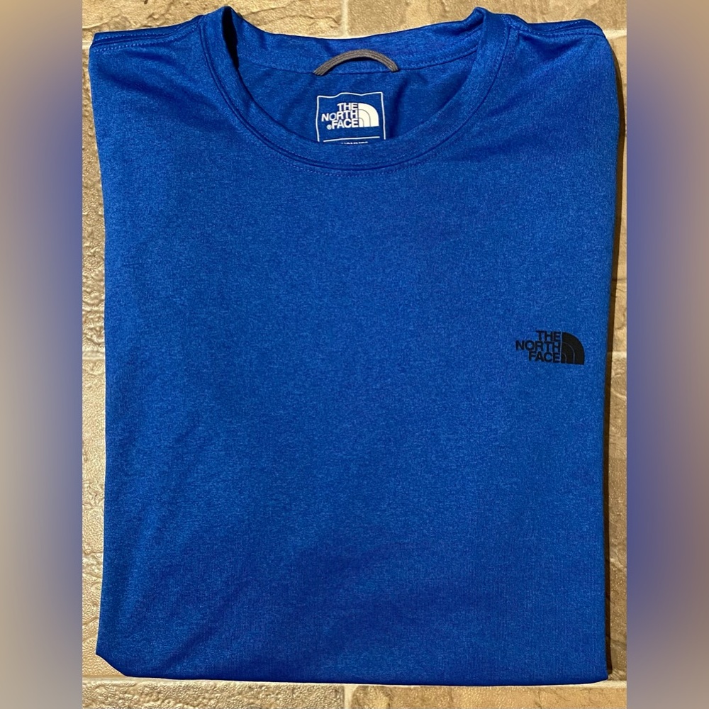 The North Face T-Shirt Athletic Cool Material - (Blue) Like New Condition